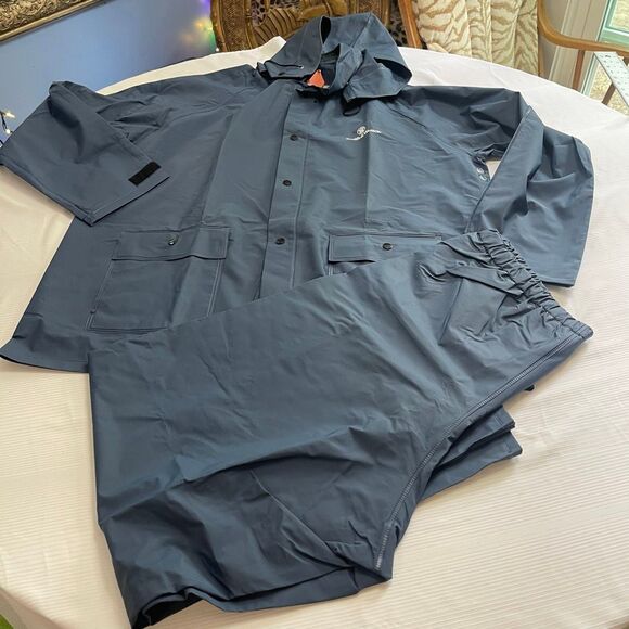 Smith & Wesson Navy Blue Rain Suit Pants Jacket Size XL Rare Set - Picture 1 of 14